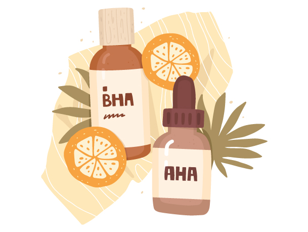 AHAs and BHAs are safe and effective exfoliants for many skin types